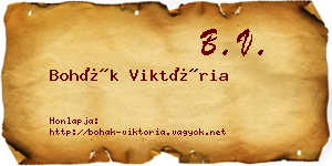 Bohák Viktória névjegykártya